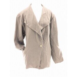 J.J.Adams 100% Wool Blazer Jacket Coat Super Soft Women's Tan Size 40/Large/10